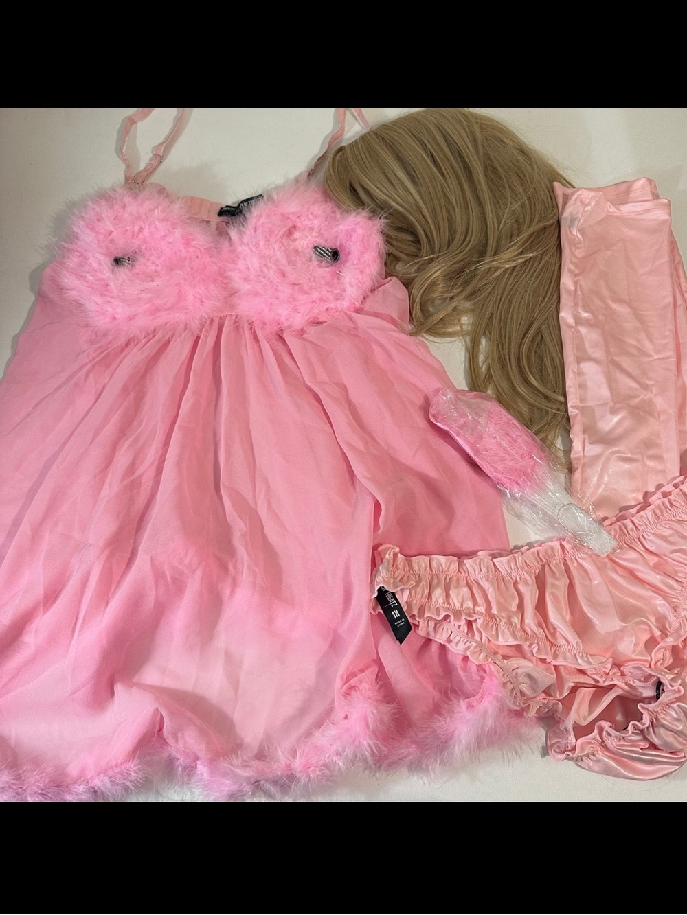 NEW - DOLLS KILL - TRICKZ N TREATZ - HALLOWEEN FEMBOT BABE COSTUME + WIG